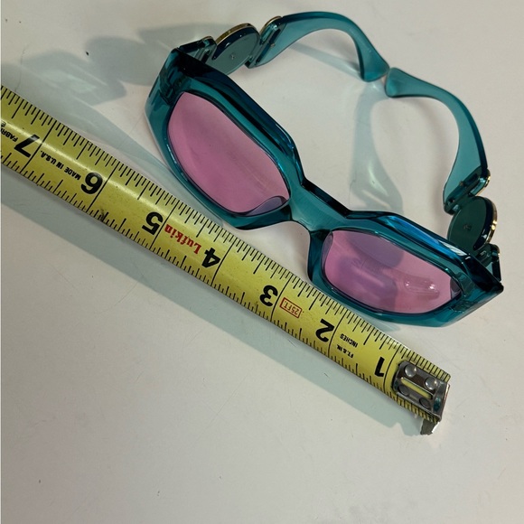 Versace logo blue acrylic purple lens statement sunglasses authentic Italy 4424U main image 13